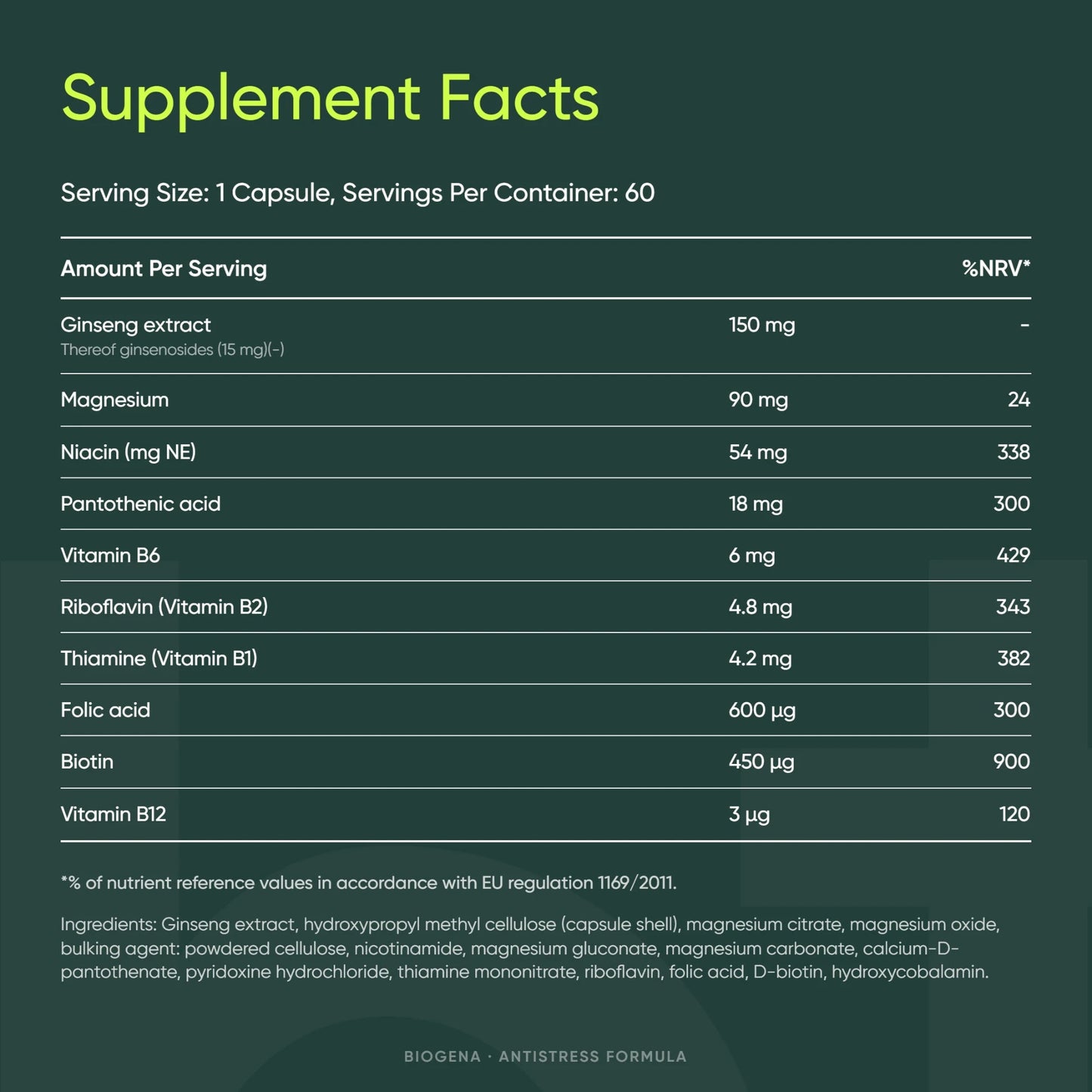 Antistress Formula - BIOGENA - B. Health Shop
