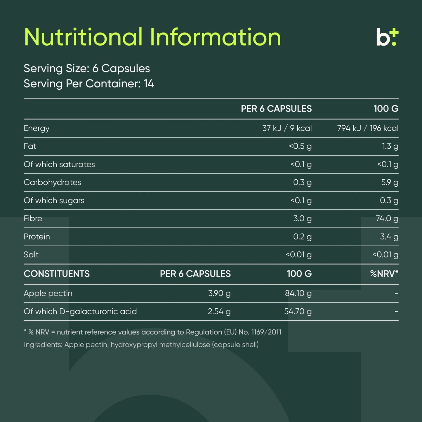 Apple Pectin - Omni Logic - B. Health Shop