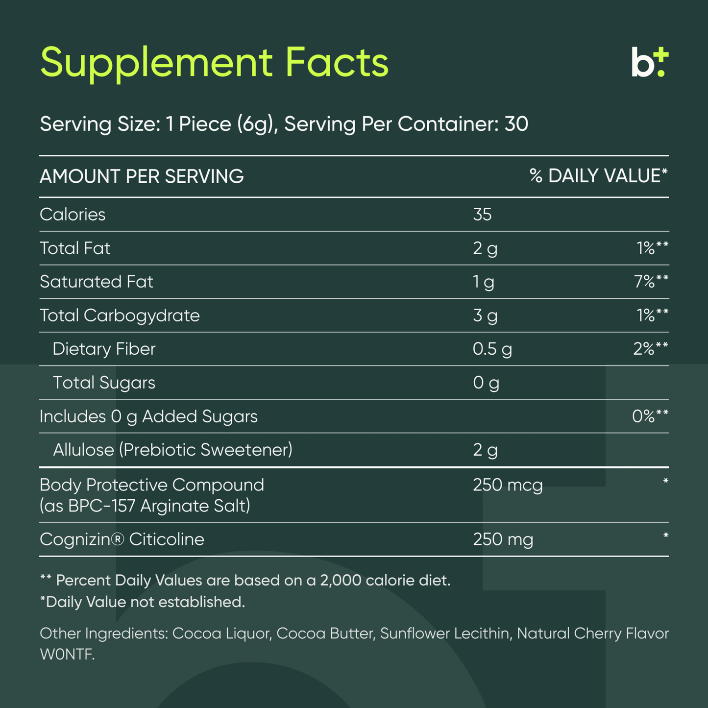 BPC Smart Chocolate - Infiniwell - B. Health Shop