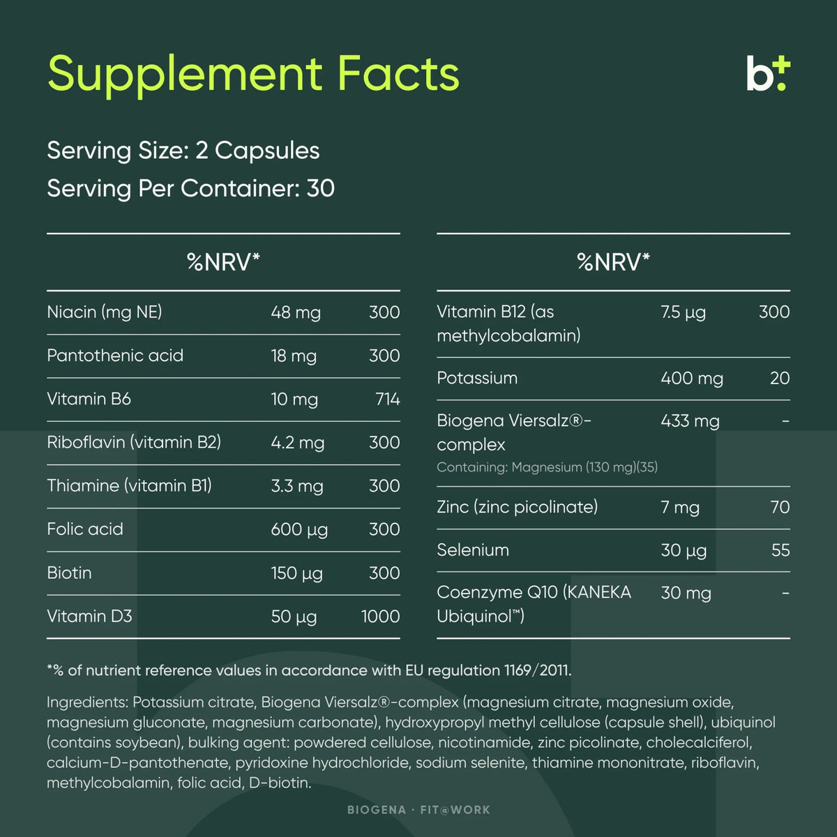 Fit@Work Premium Gold - BIOGENA - B. Health Shop