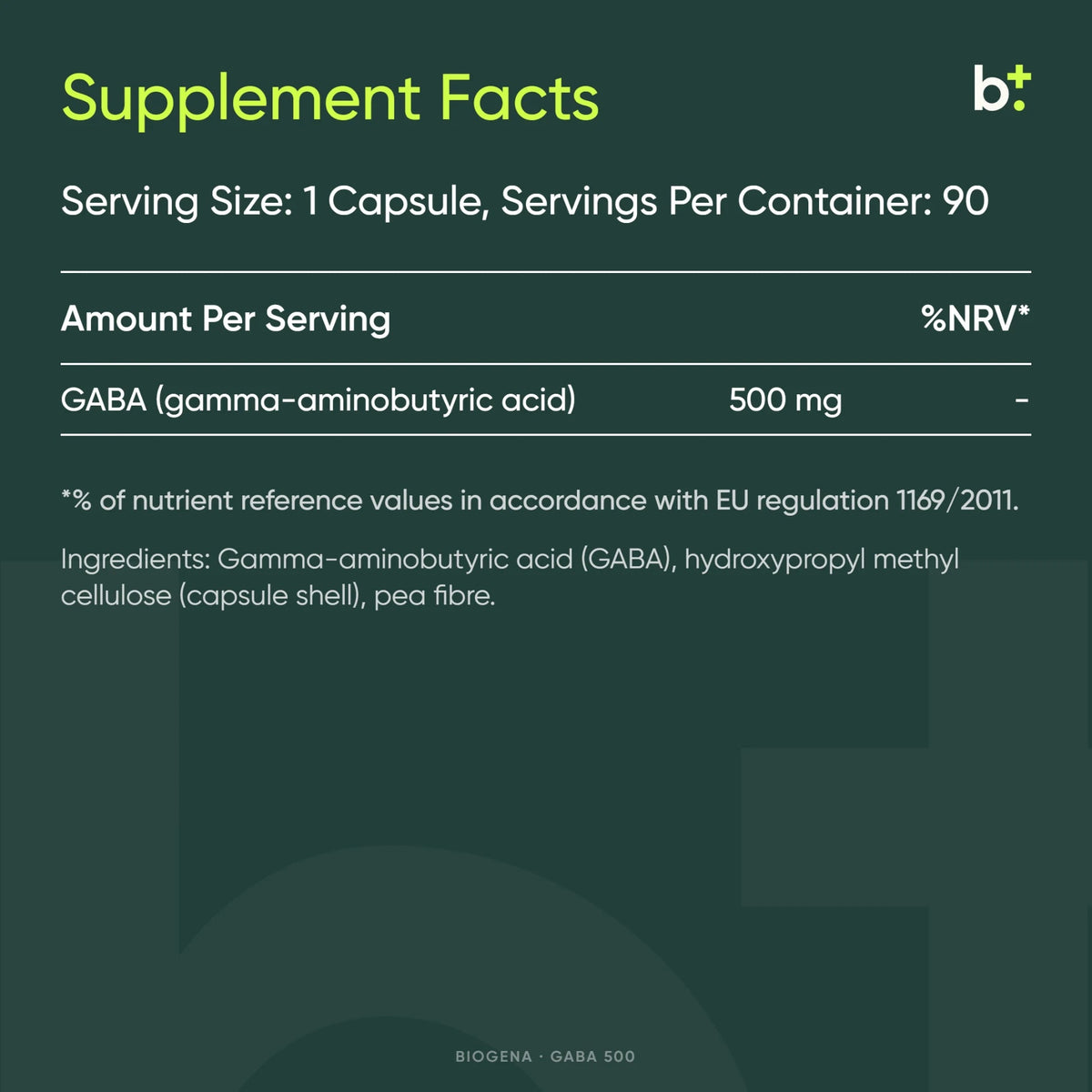 GABA 500 - BIOGENA - B. Health Shop
