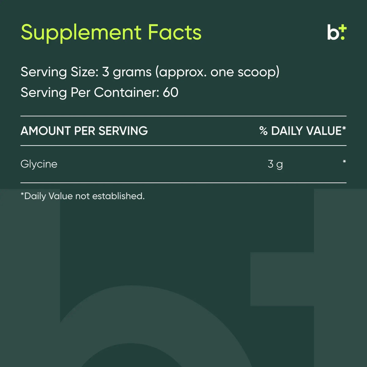 Glycine Powder - Design Health - B. Health Shop