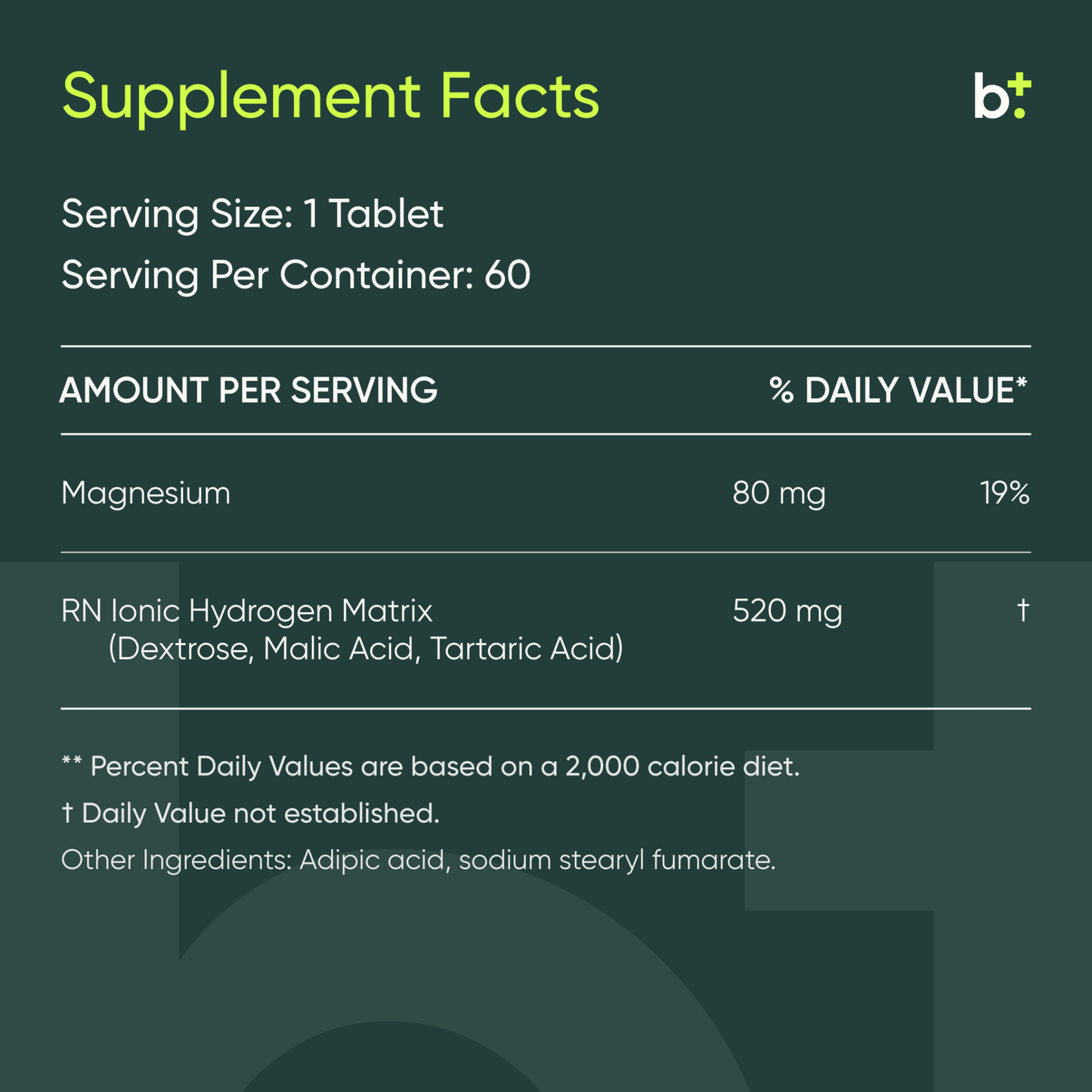 H2 Absorb Hydrogen - Researched Nutritionals - B. Health Shop