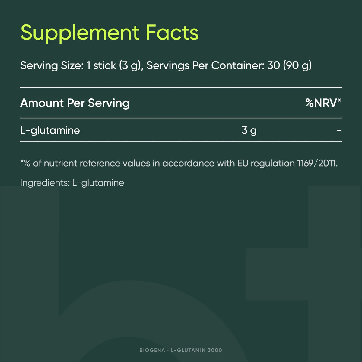 L-Glutamin 3000 - BIOGENA - B. Health Shop