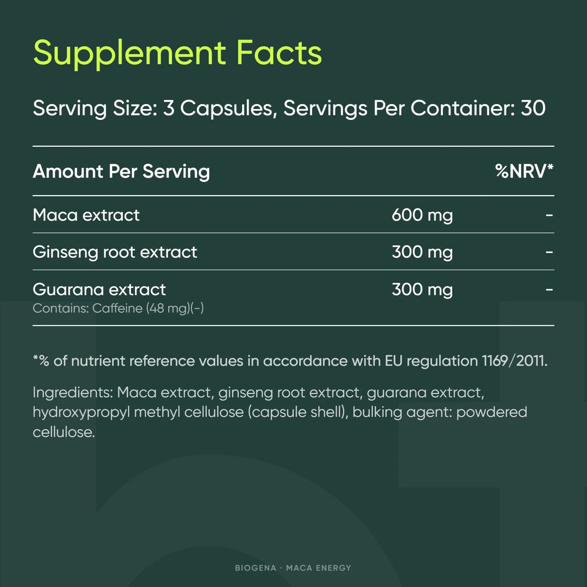 Maca Energy - BIOGENA - B. Health Shop