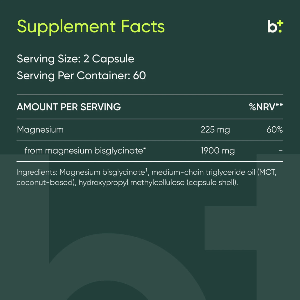 Magnesium Bisglycinate - Moleqlar - B. Health Shop