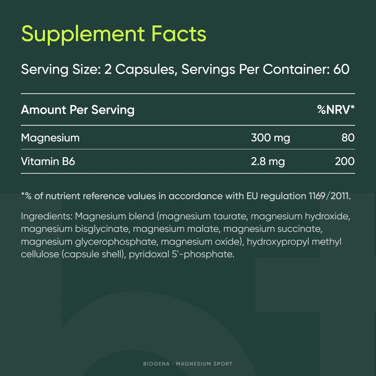 Magnesium Sport - BIOGENA - B. Health Shop
