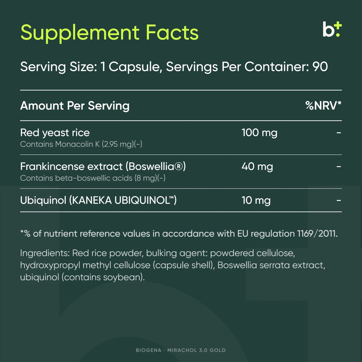 MiraCHOL 3.0 Gold - BIOGENA - B. Health Shop