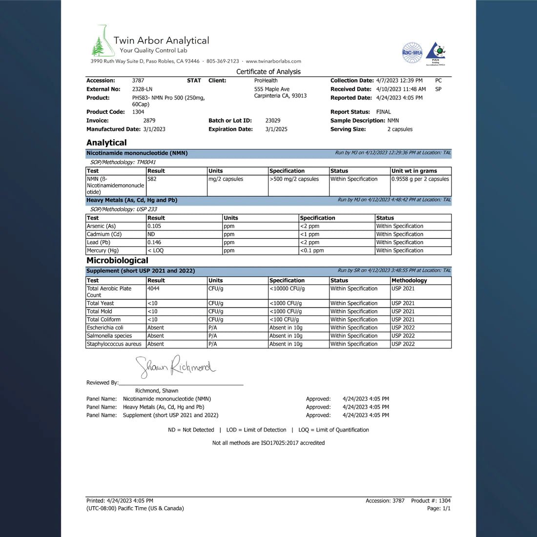 NMN Pro™ 500 - ProHealth - B. Health Shop