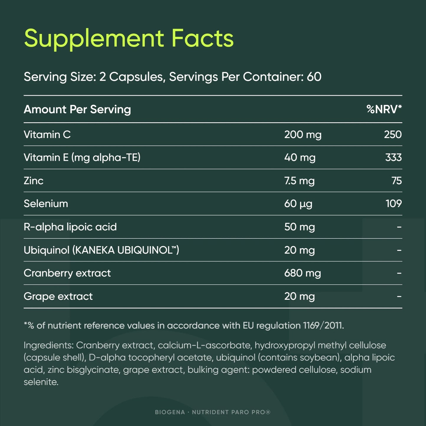 Nutrident Paro Pro® - BIOGENA - B. Health Shop