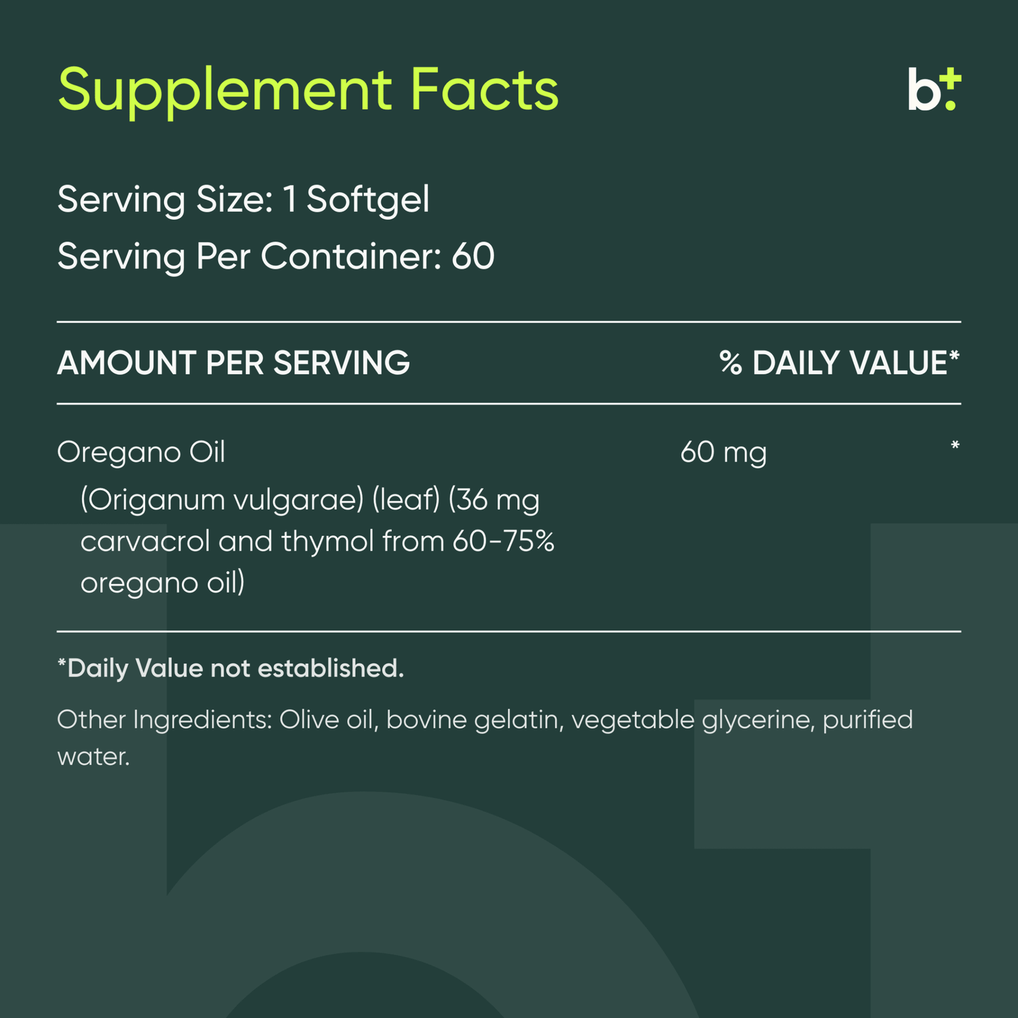 Oil of Oregano - Design Health - B. Health Shop