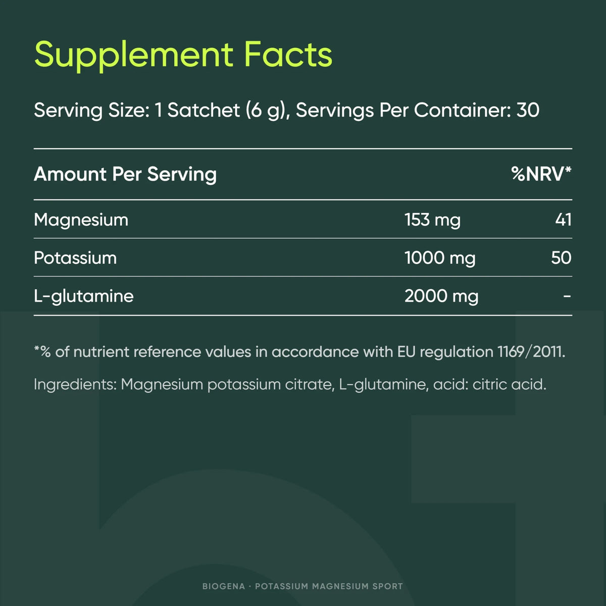 Potassium Magnesium Sport - BIOGENA - B. Health Shop