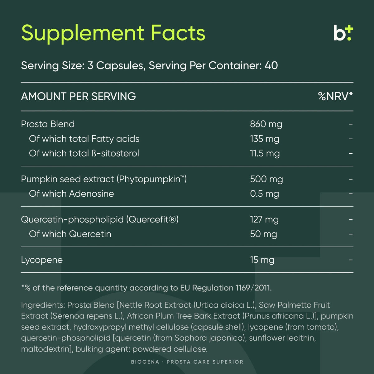 Prosta Care Superior - BIOGENA - B. Health Shop