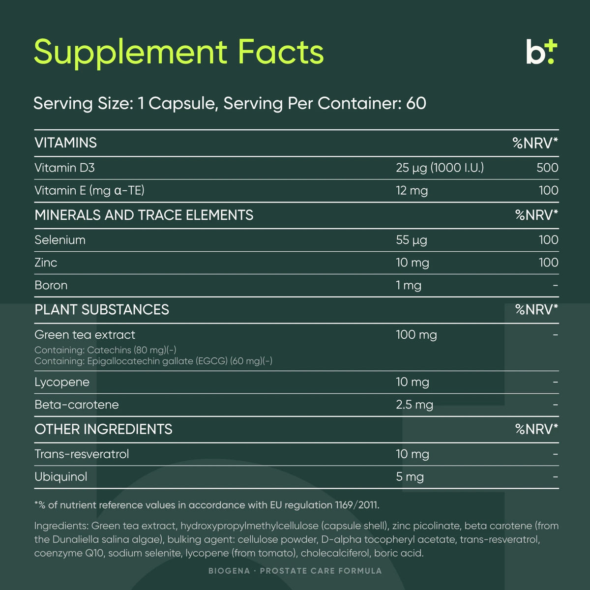 Prostate Care Formula - BIOGENA - B. Health Shop