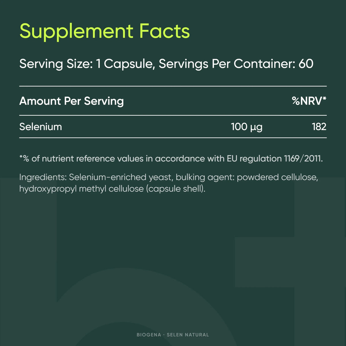 Selen Natural - BIOGENA - B. Health Shop