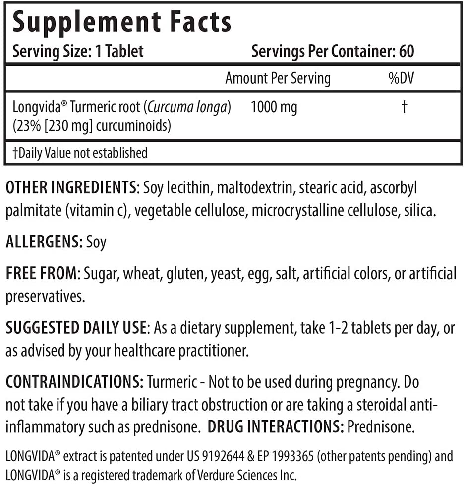 Prohealth - Optimized  Curcumin Longvida® Tablets
