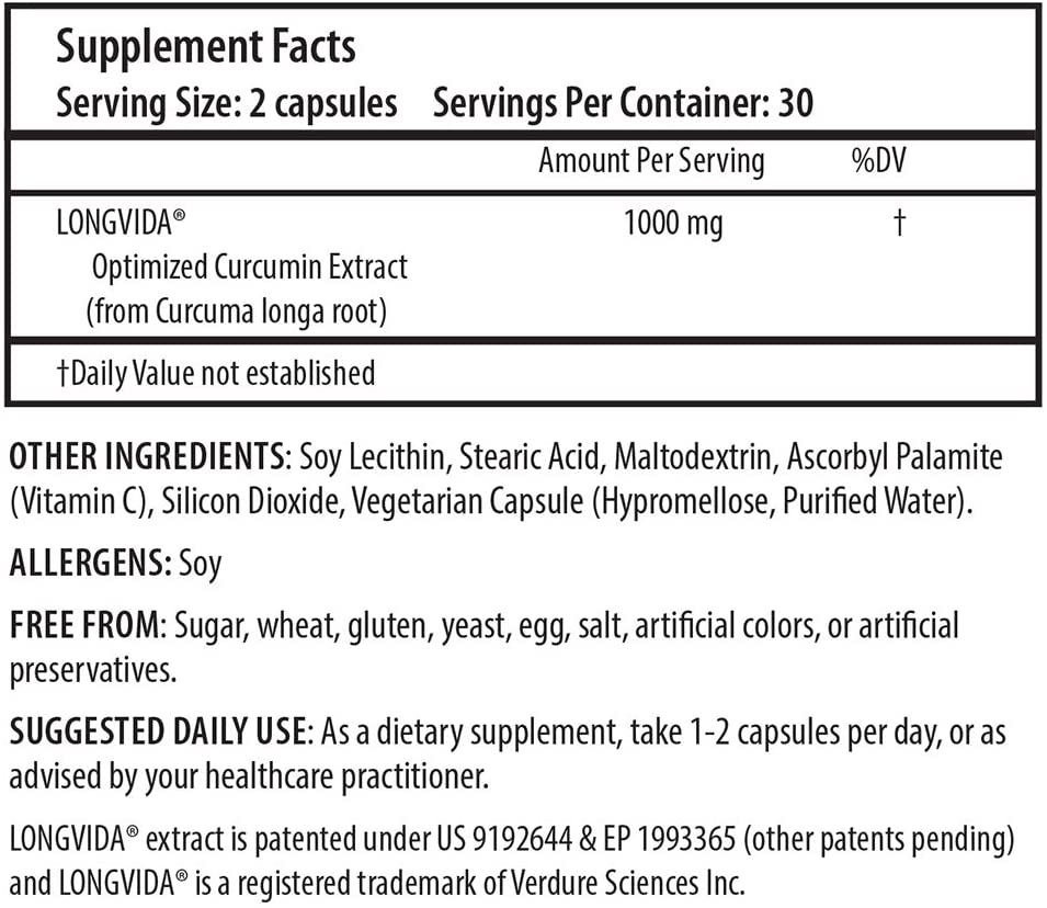 Prohealth - Optimized Curcumin Longvida® Capsules