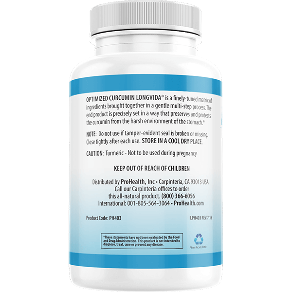 Prohealth - Optimized Curcumin Longvida® Capsules