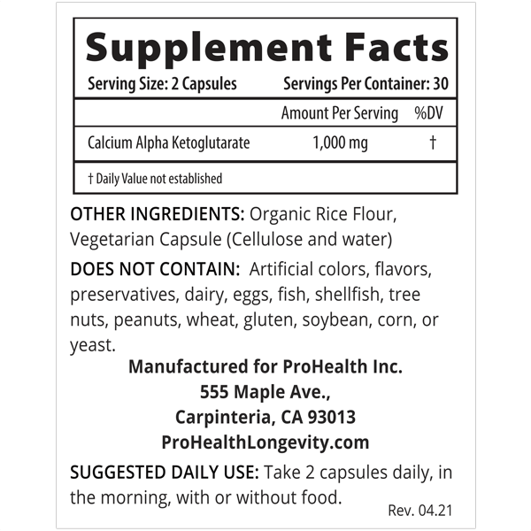 Calcium AKG Longevity