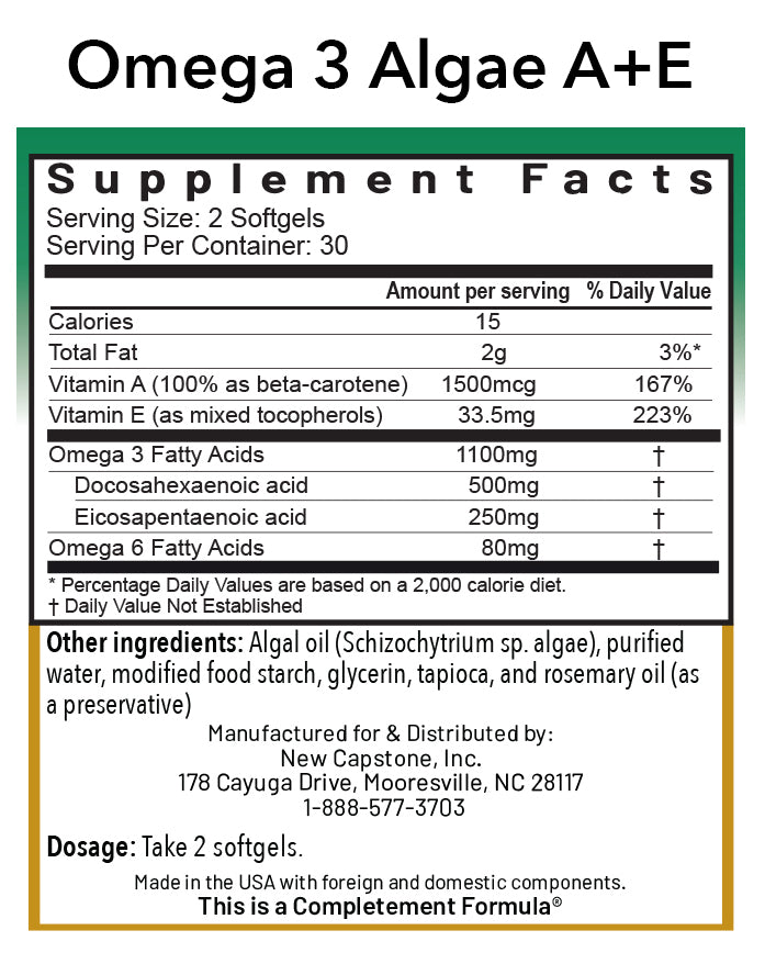 Omega 3 Algae A+E®