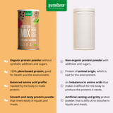 Veg. prot. mix 58% pea/sunflower/acai 400 g BIO beetroot-açai 400 g BIO