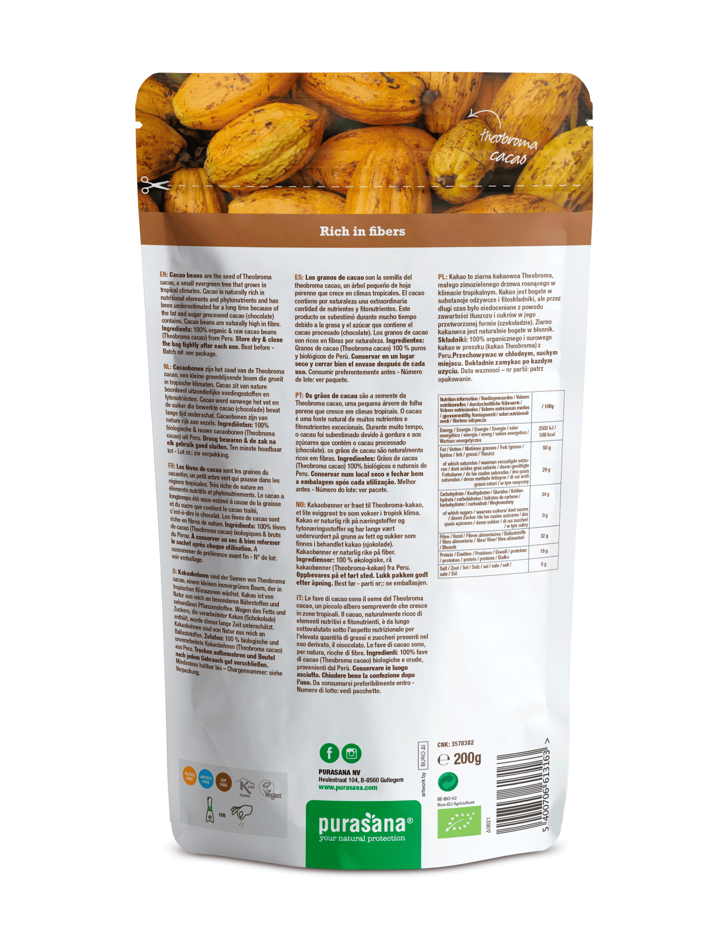 Cacao beans 200 g BIO