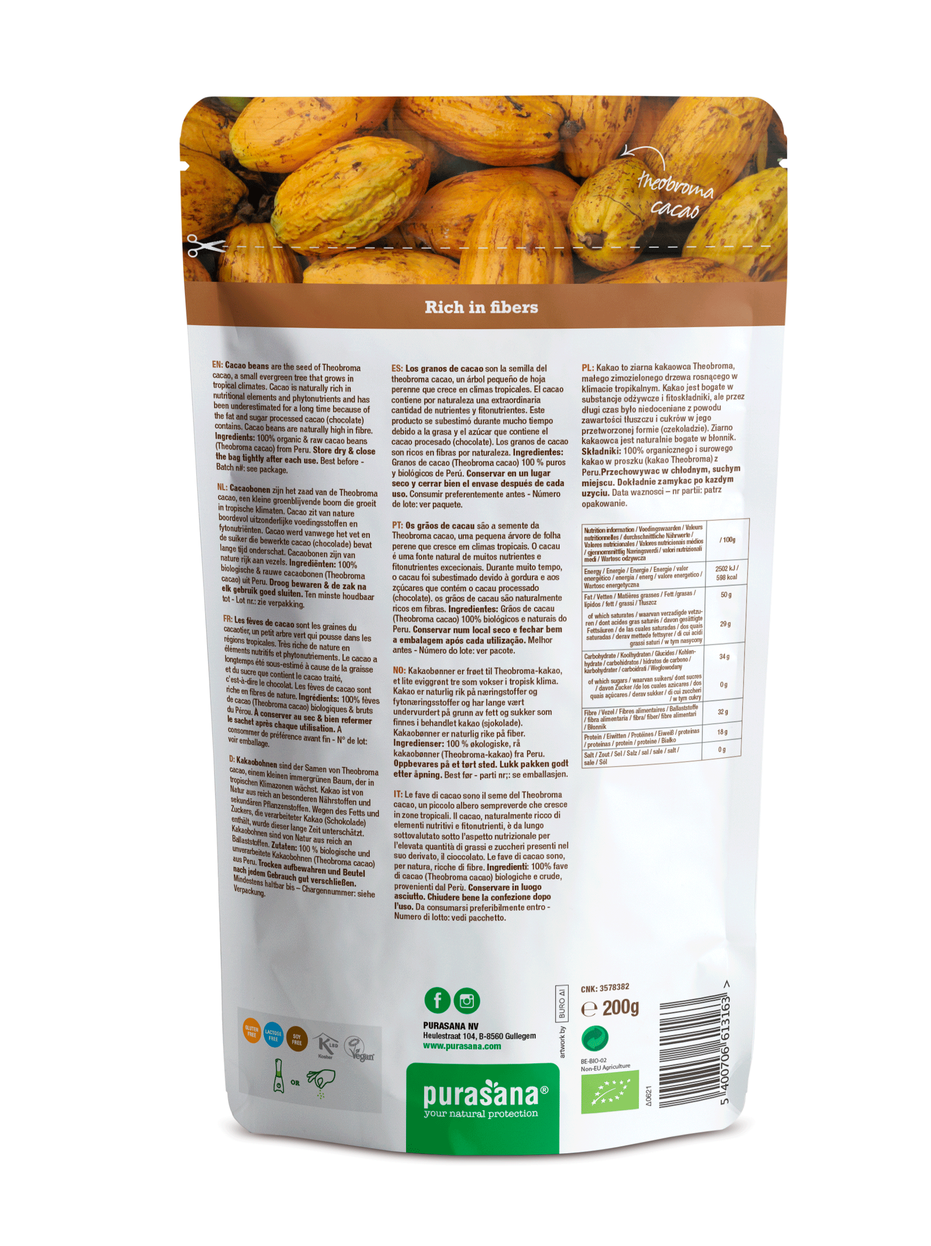 Cacao beans 200 g BIO