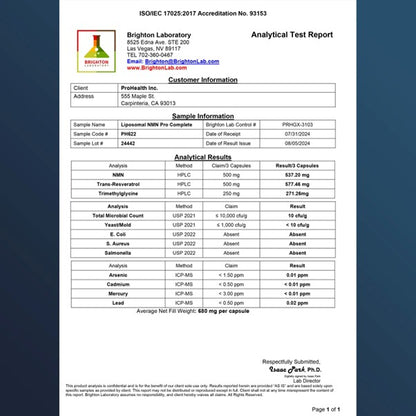Liposomal NMN Pro Complete™