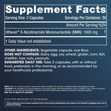ProHealth - NMN Pro 1000 Enhanced Absorption supplement facts 