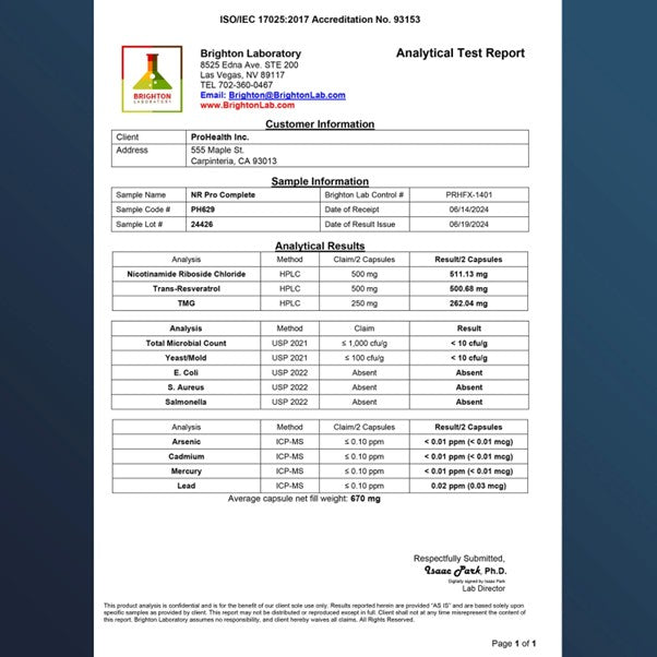 Nicotinamide Riboside Pro Complete