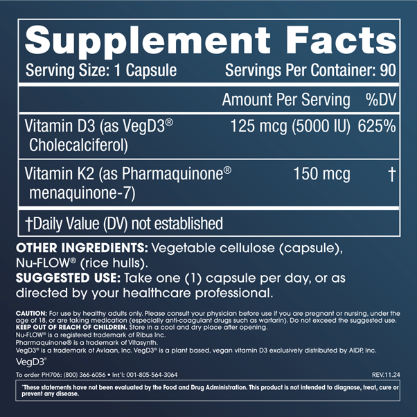 Vitamin D3 + K2