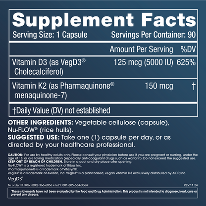Vitamin D3 + K2