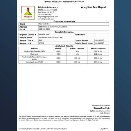 Nicotinamide Riboside Pro 500 + TMG