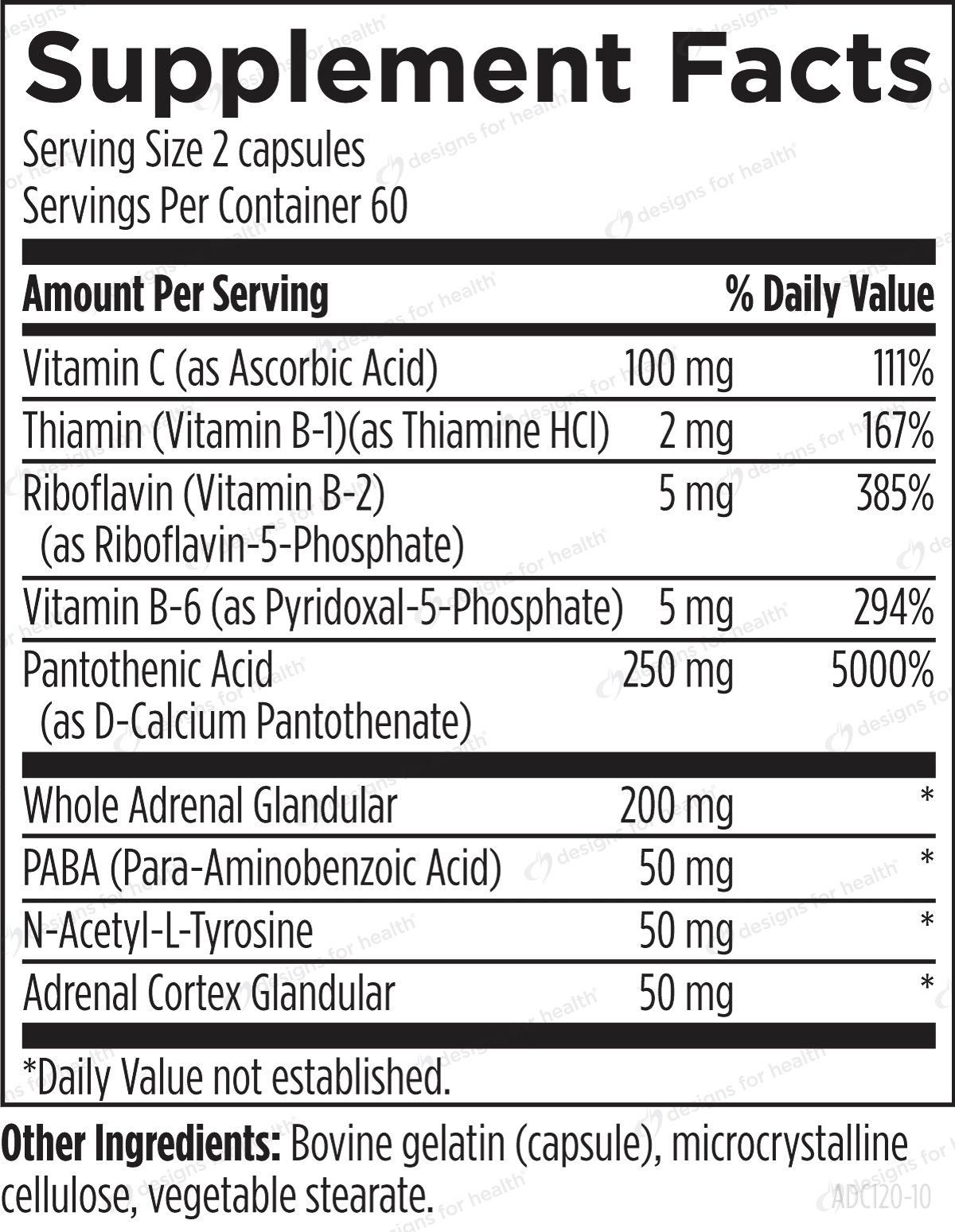 Adrenal Complex - Design Health - B. Health Shop