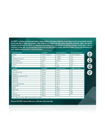 ALP SPORT Ampoules - ALP NUTRITION - B. Health Shop