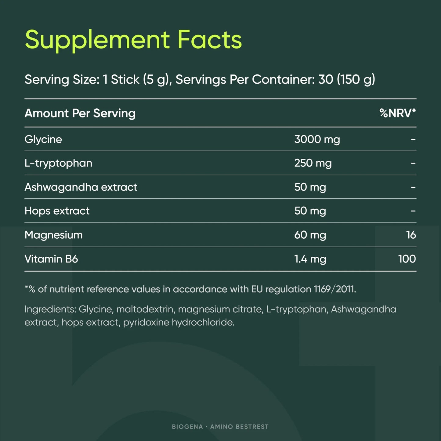 Amino BestRest - BIOGENA - B. Health Shop