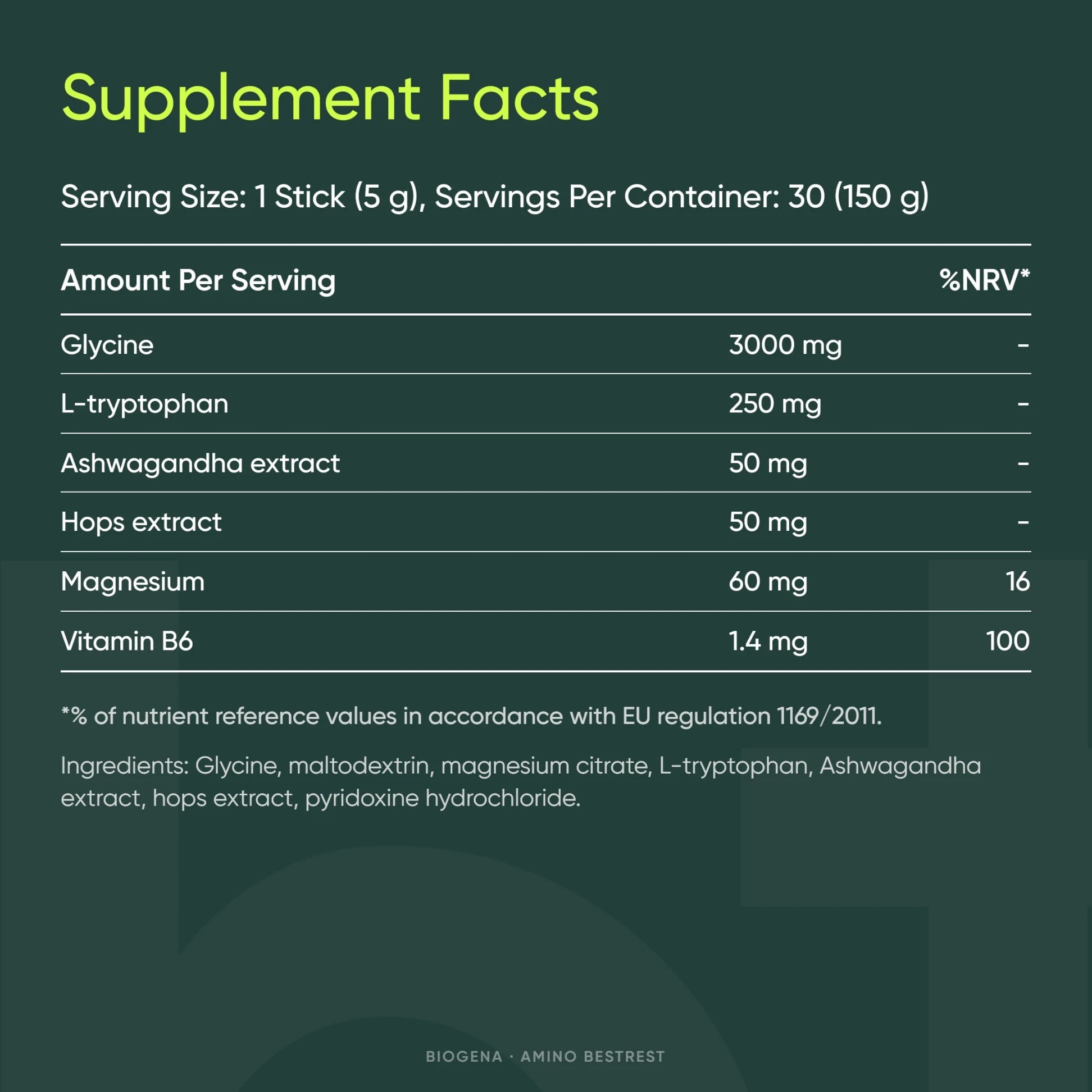 Amino BestRest - BIOGENA - B. Health Shop