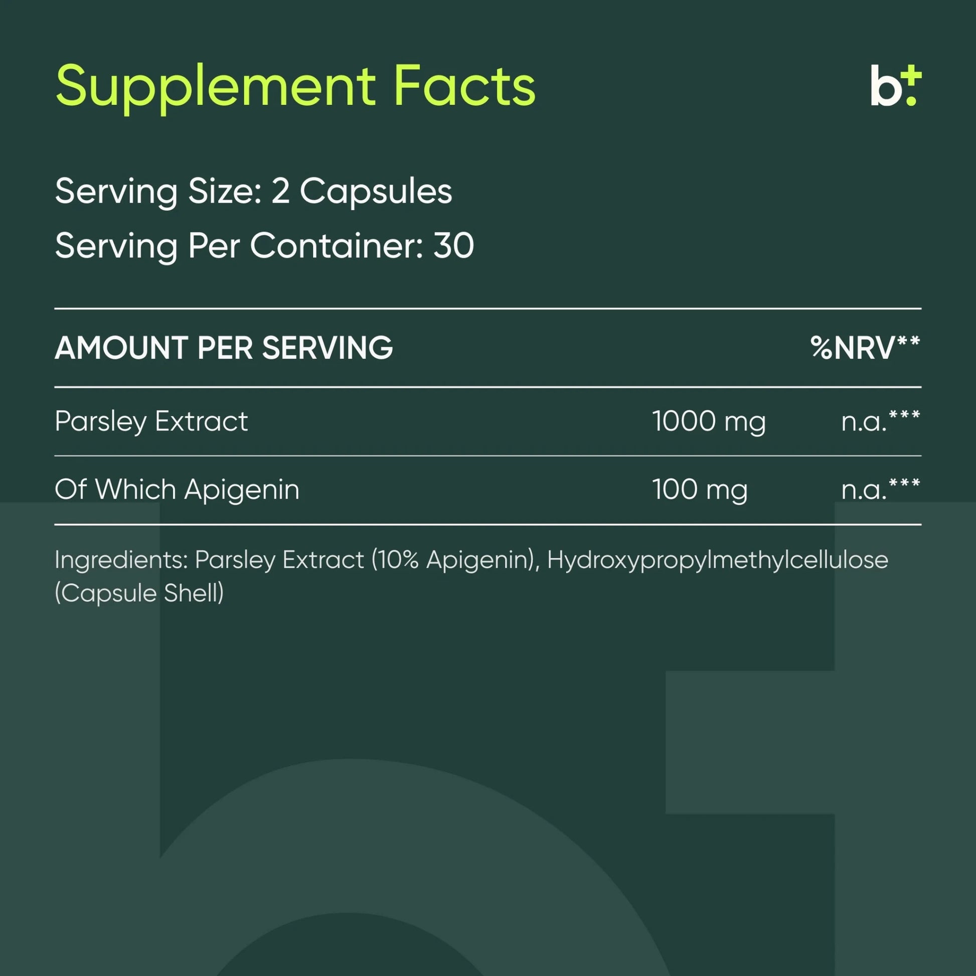 Apigenin Capsules - Moleqlar - B. Health Shop