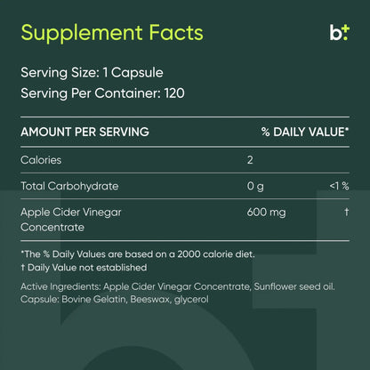 Apple Cider Vinegar Capsules - Tonik - B. Health Shop