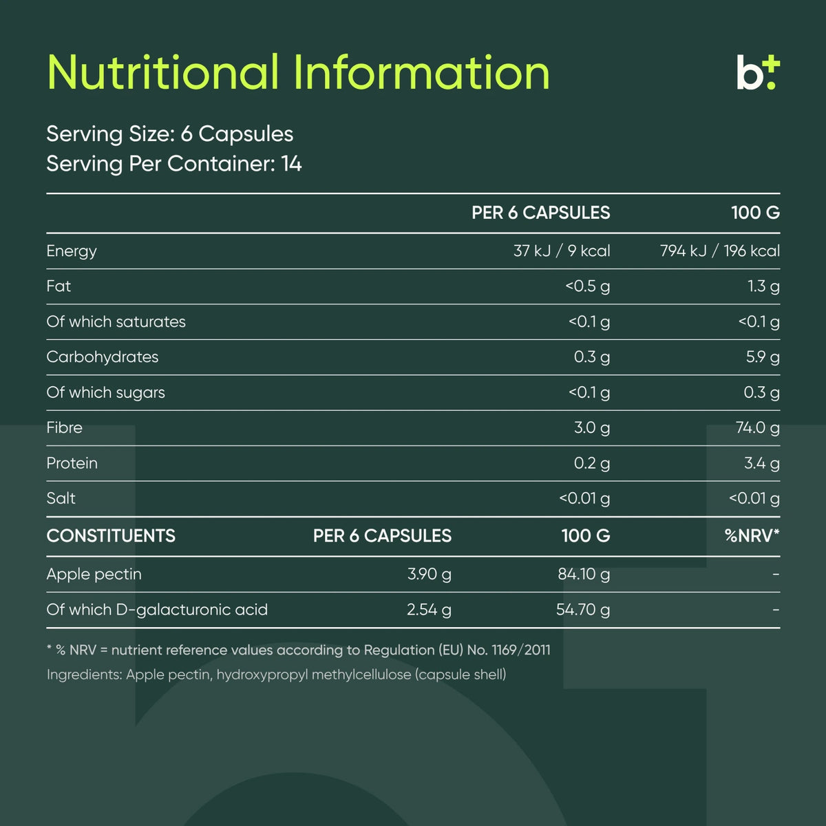 Apple Pectin - Omni Logic - B. Health Shop
