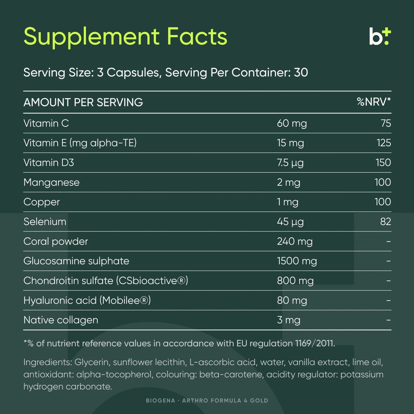 Arthro Formula 4 GOLD - BIOGENA - B. Health Shop