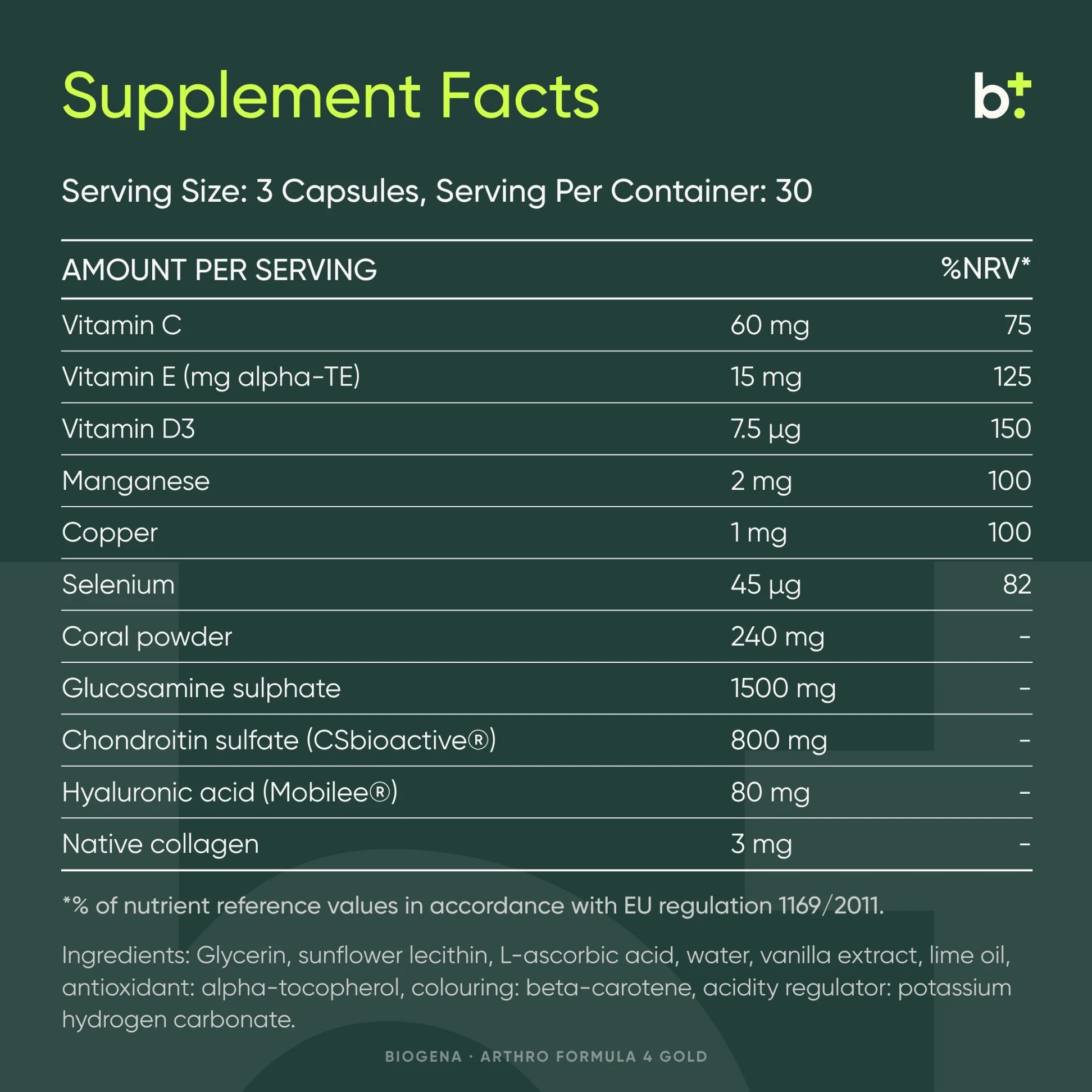 Arthro Formula 4 GOLD - BIOGENA - B. Health Shop