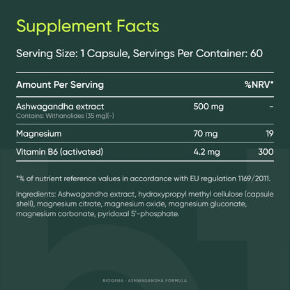 Ashwagandha Formula - BIOGENA - B. Health Shop