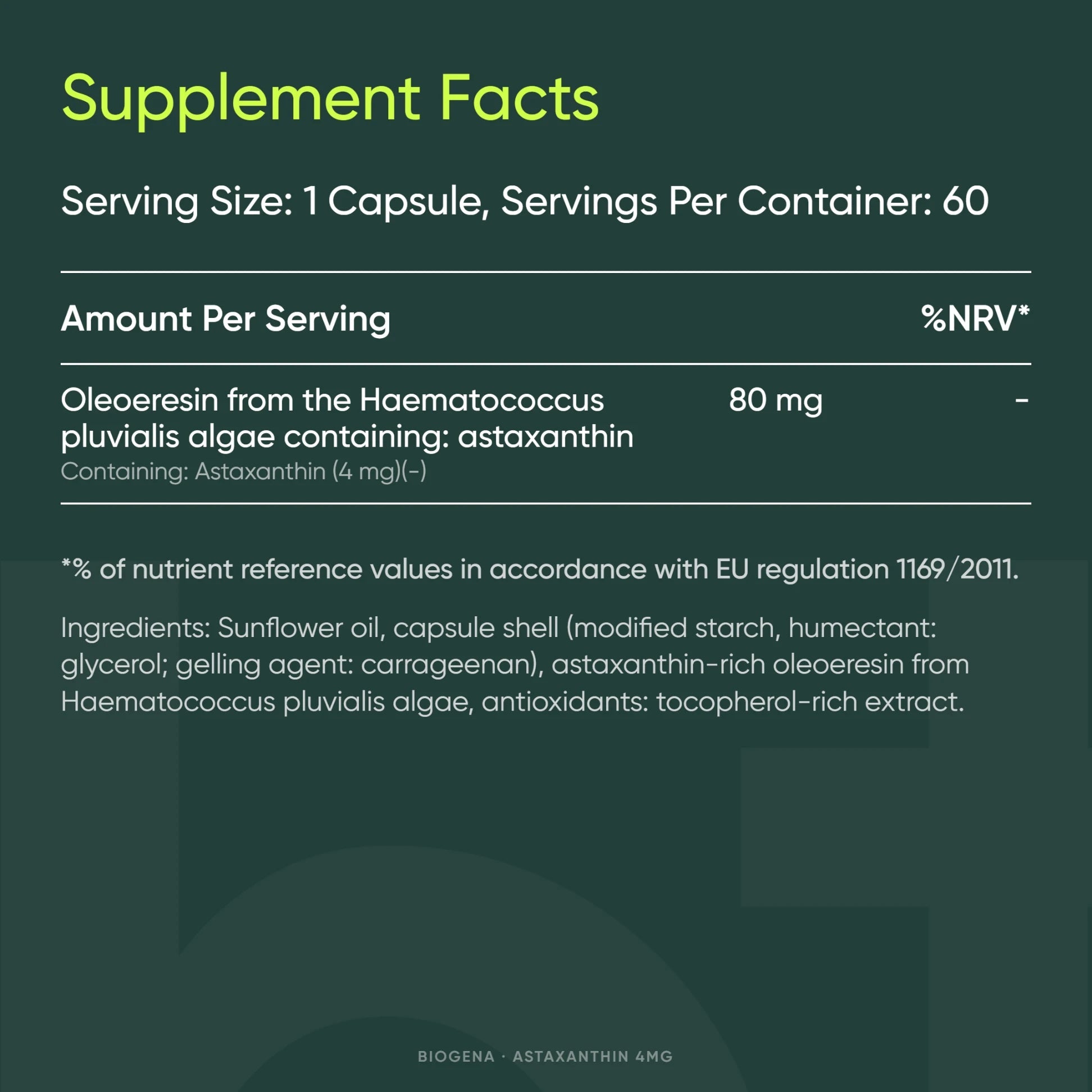 Astaxanthin - BIOGENA - B. Health Shop