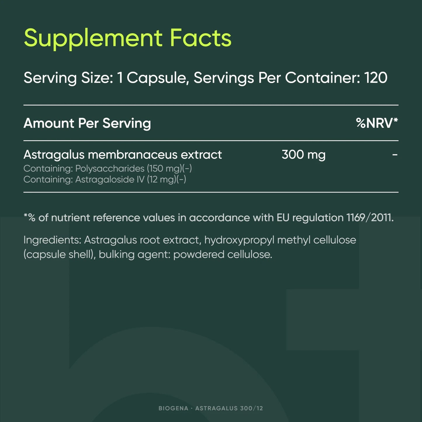 Astragalus 300/12 - BIOGENA - B. Health Shop
