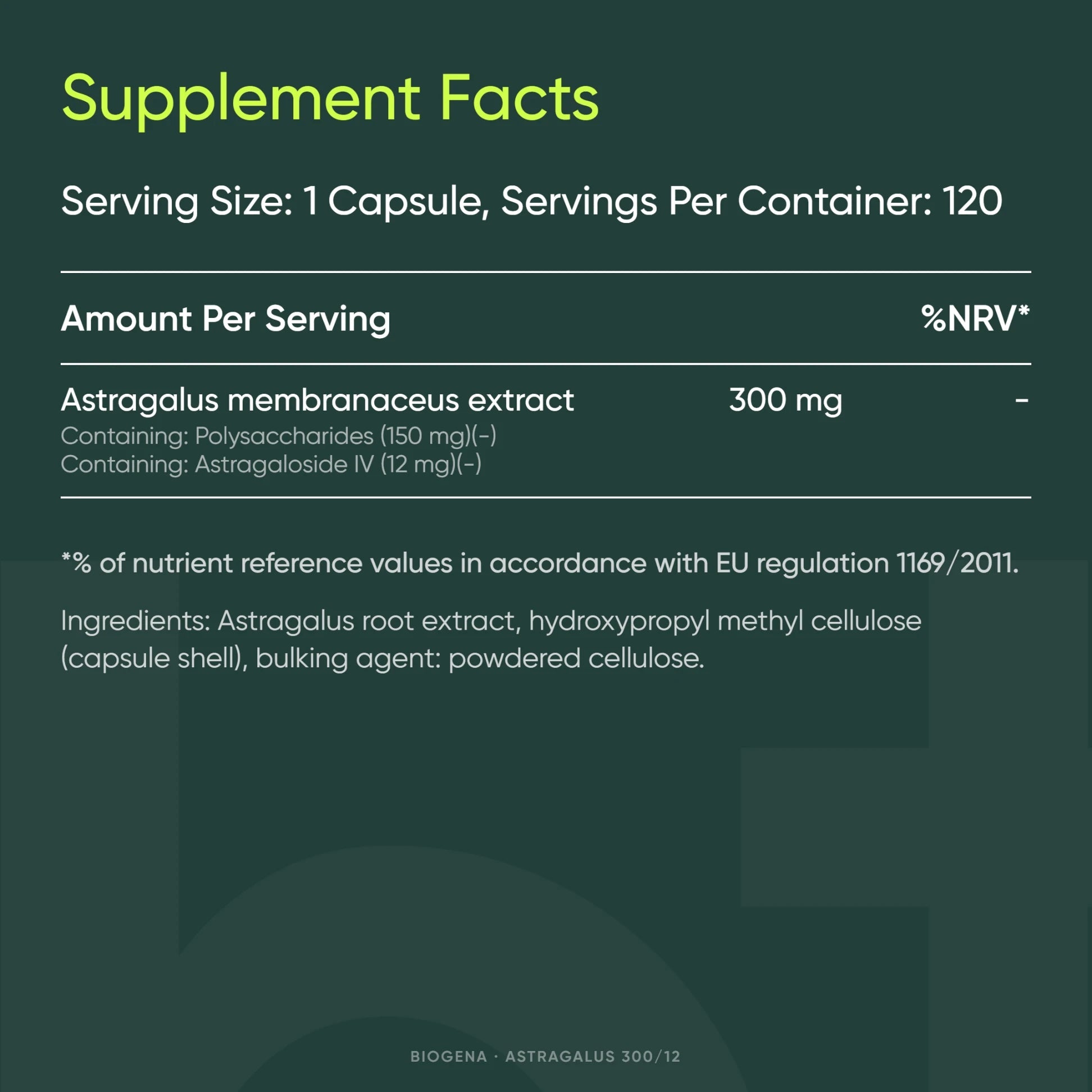 Astragalus 300/12 - BIOGENA - B. Health Shop