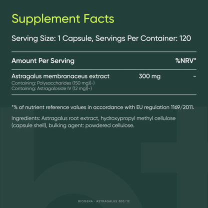 Astragalus 300/12 - BIOGENA - B. Health Shop