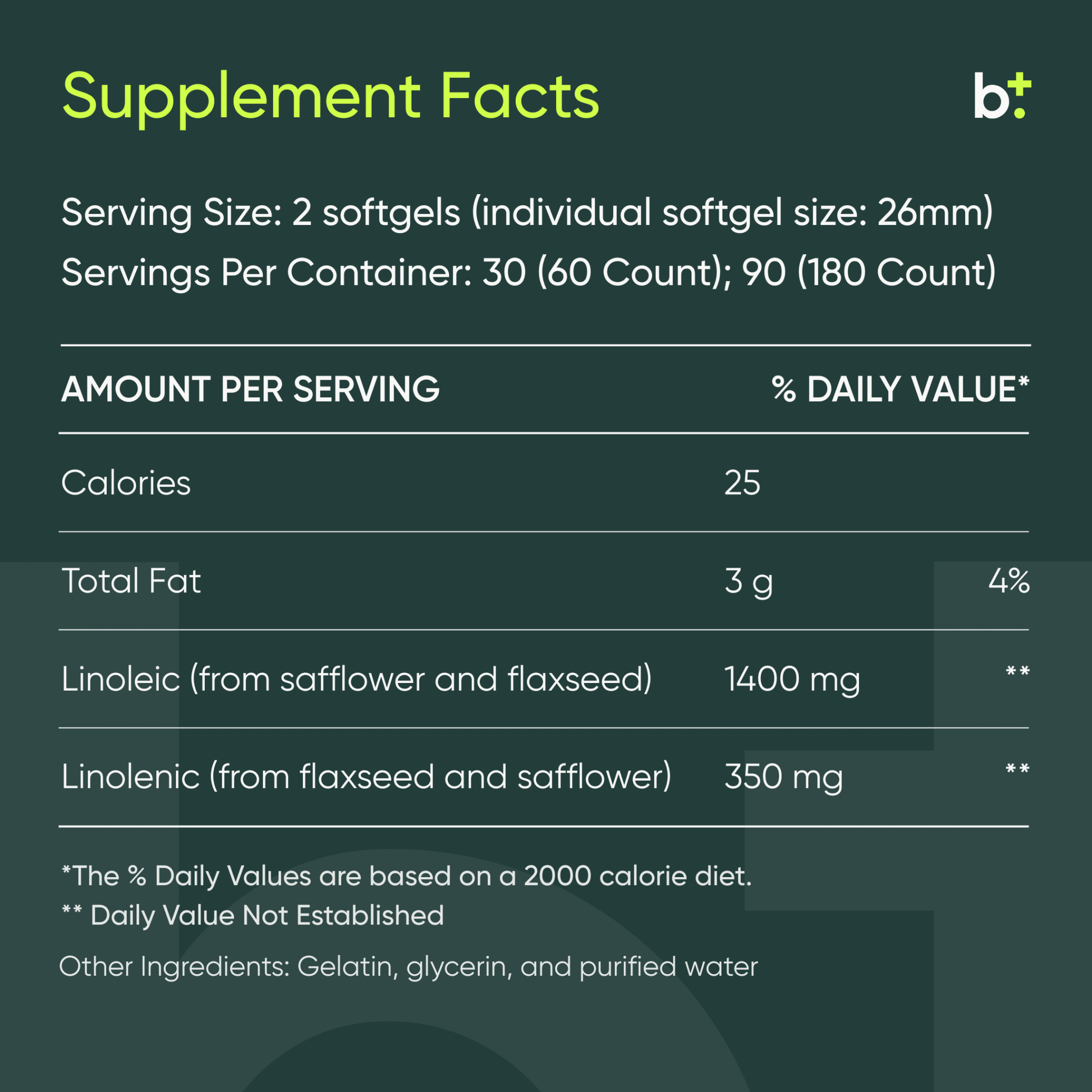 Balance Oil Capsules (Omega 6+3) - BodyBio - B. Health Shop
