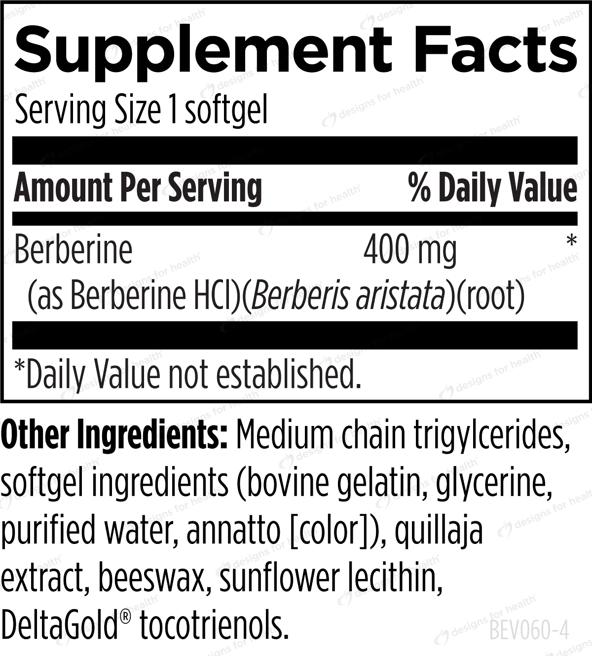 Berberine - Evail™ - Design Health - B. Health Shop