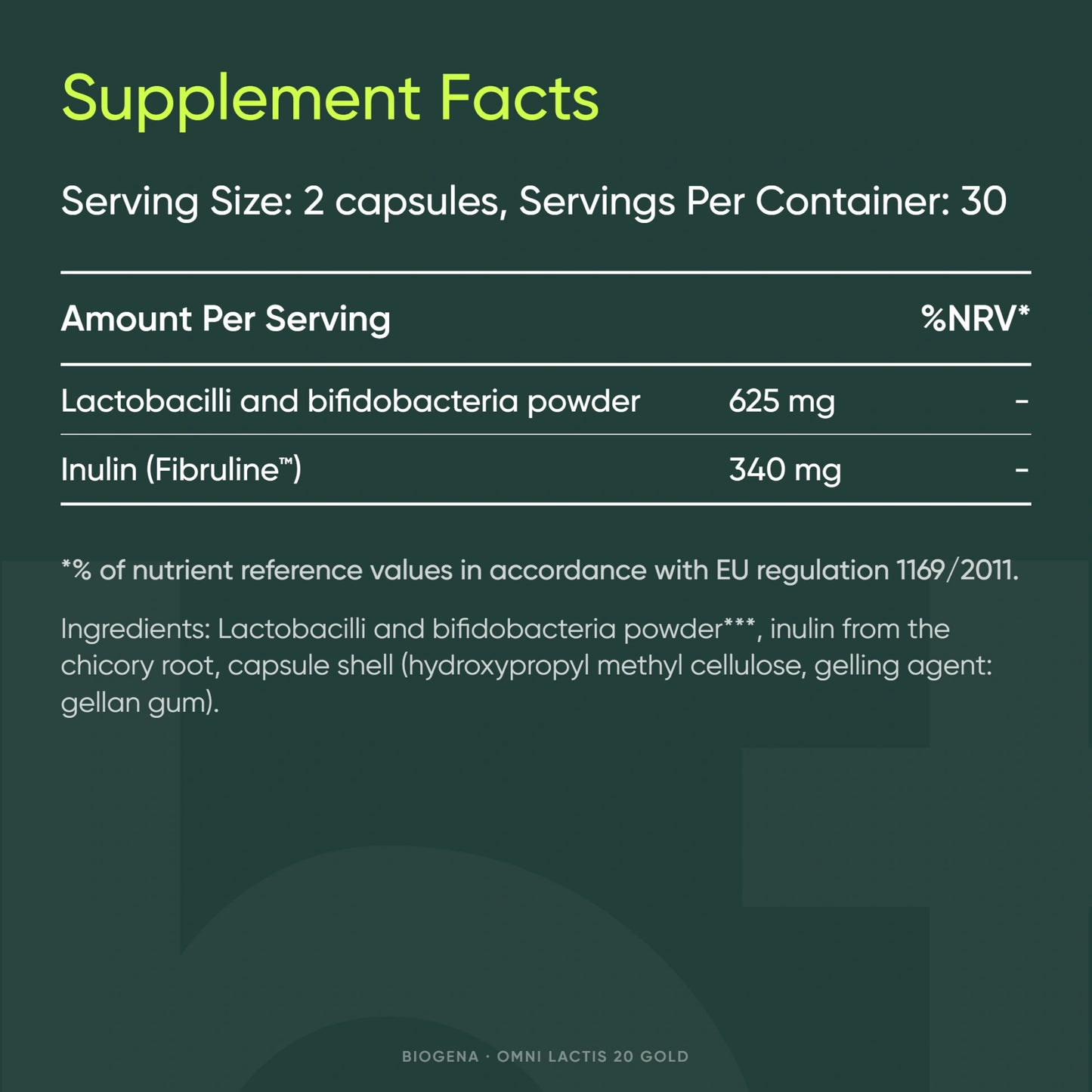 Omni Lactis® 20 PUR Gold Inulin-free